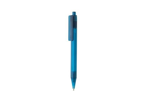 GRS RPET X8 transparent pen, blue