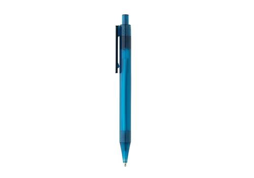 GRS RPET X8 transparent pen, blue