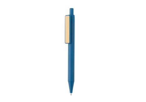 GRS RABS pen with bamboo clip, blue