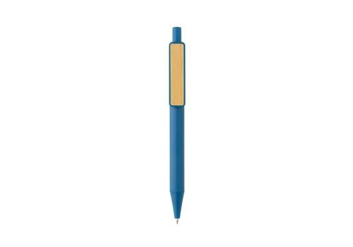 GRS RABS pen with bamboo clip, blue