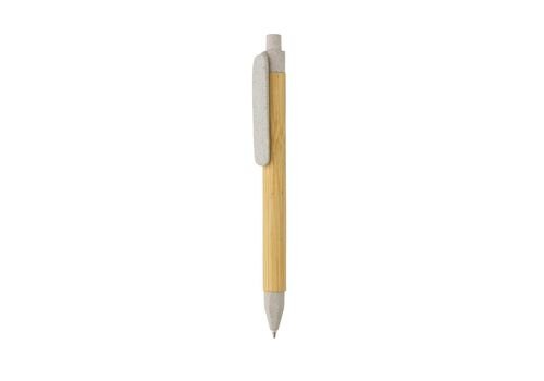 Write responsible recycled paper barrel pen, off white