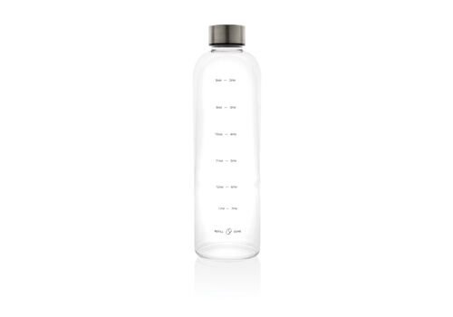 GRS RPET Motivational water bottle, transparent