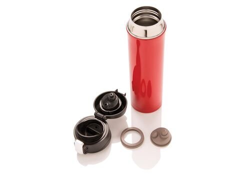 RCS Re-steel easy lock vacuum flask, red