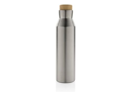 Gaia RCS certified recycled stainless steel vacuum bottle, silver