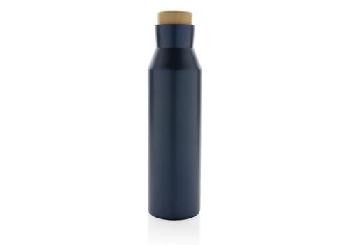 Gaia RCS certified recycled stainless steel vacuum bottle, blue