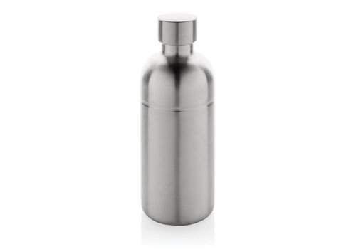 Soda RCS certified re-steel carbonated drinking bottle, silver