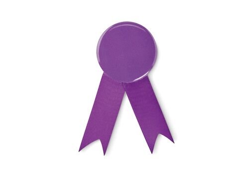 Ribbon style badge pin