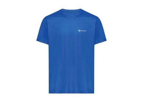 Iqoniq Tikal recycled polyester quick dry sport t-shirt, royal blue
